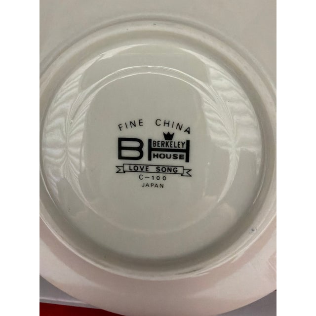 Transitional 1940s Love Song Fine China Collection Brief Dinner Set by Berkeley House Japan - 46 pcs For Sale - Image 3 of 9