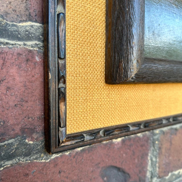 Framed Surrealist Oil Landscape Painting Signed Walle For Sale - Image 10 of 11