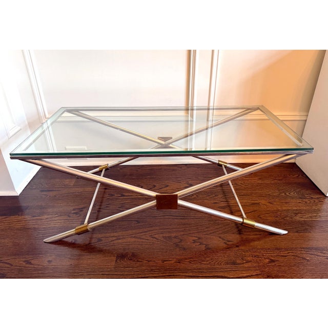 Mid-Century Modern Rare X-leg Coffee Table V-41 by John Vesey For Sale - Image 3 of 13