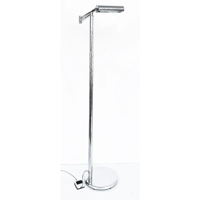 Koch & Lowy Koch & Lowy Adjustable Swing Arm Chrome Floor Lamp Omi, 1960s For Sale - Image 4 of 12