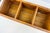 Vintage Indonesian Wood and Woven Rattan Four-Compartment Storage Caddy For Sale - Image 10 of 15