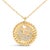Contemporary 10K Yellow Gold Diamond Accent Crescent Moon Pendant Necklace For Sale - Image 3 of 4