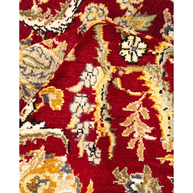 Textile Mogul, One-of-a-Kind Hand-Knotted Area Rug - Red, 4' 2" x 6' 3" For Sale - Image 7 of 8
