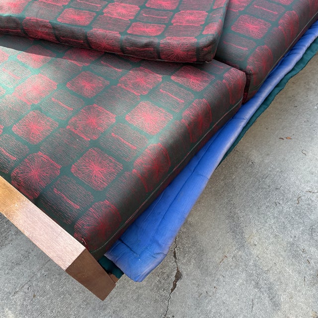 Wood 1970s Wooden Mid-Century Modern Daybed With Original Cushions, Made in Germany For Sale - Image 7 of 8