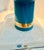2010s Vintage Rare Retired Jonathan Adler Santorini Electra Aqua With Gold Sunburst Table Lamp, From His Mediterranean-Inspired Collection For Sale - Image 5 of 12