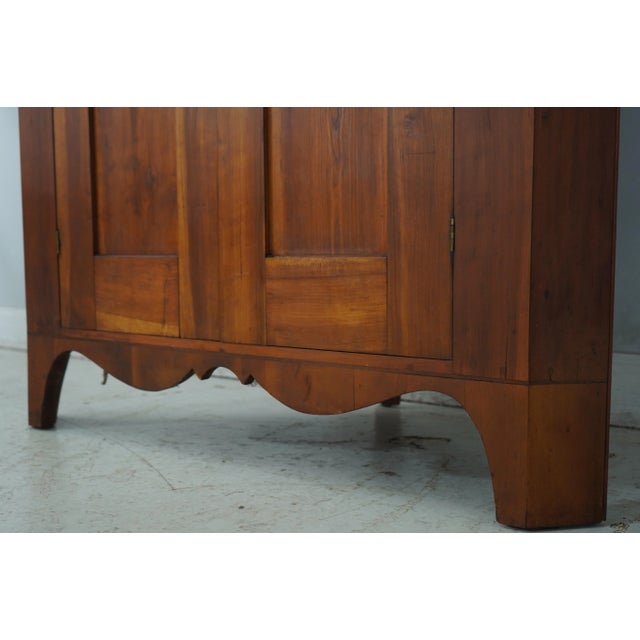 Period 19th Century Cherry 2 Piece Country Corner China Cabinet For Sale - Image 12 of 17