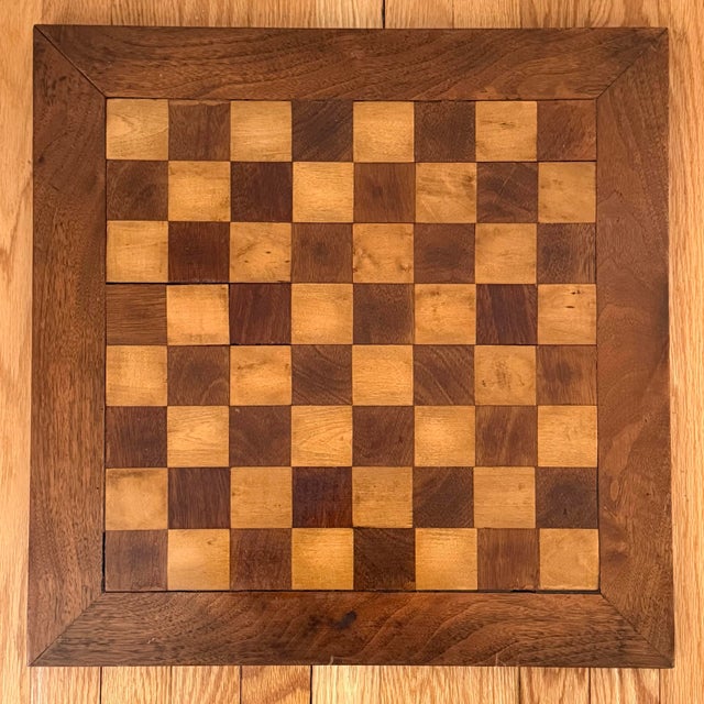 Mid 20th Century Large Craftsman's Wooden Chess Board For Sale - Image 10 of 10