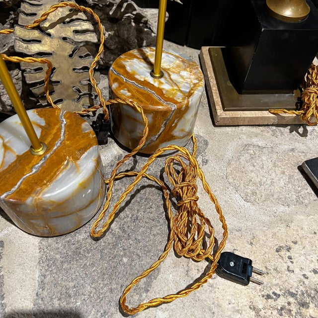 Pr Limited Edition Polished Quartz Table Lamps For Sale - Image 9 of 11