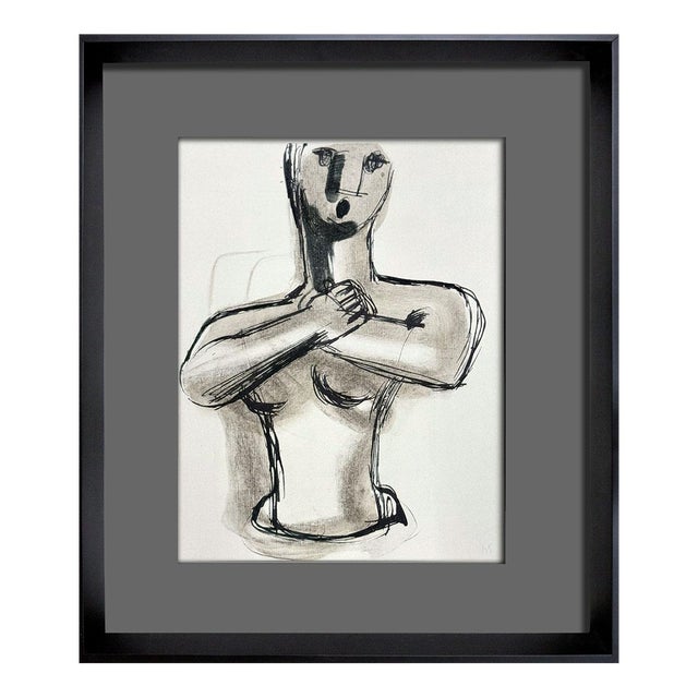 Henry Moore "Clasped Hands" Limited Edition Lithograph No. 5/250, Paris 1979, Custom Framed For Sale