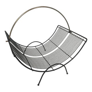 Mid Century Firewood Log Holder/Magazine Rack in the Manner of Paul MCCobb For Sale