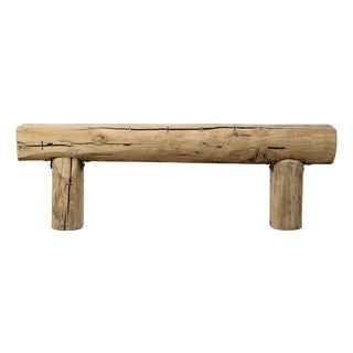 Vintage Console Table - Log - Weathered Natural Wood For Sale