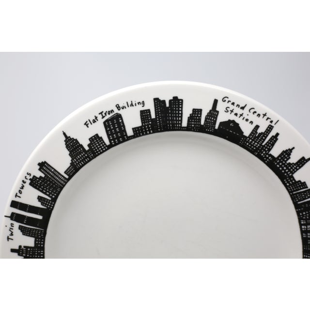 Vintage New York City Skyline Dinner Plates by Fishs Eddy Set of 8