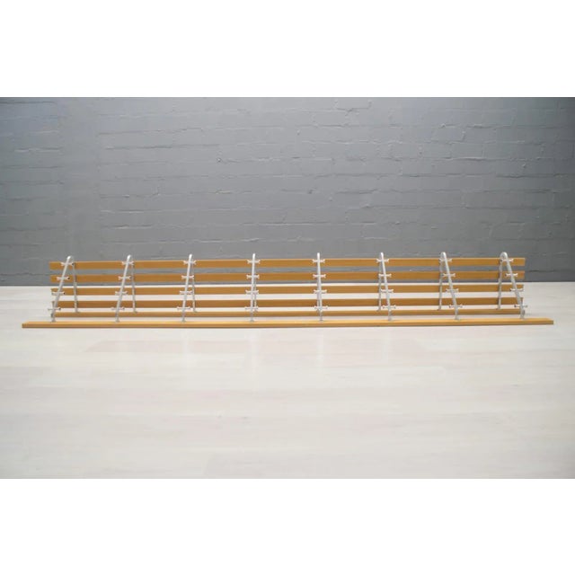 Mid-Century Modern Wall Coat Rack with 64 Hooks, 1960s For Sale - Image 3 of 10