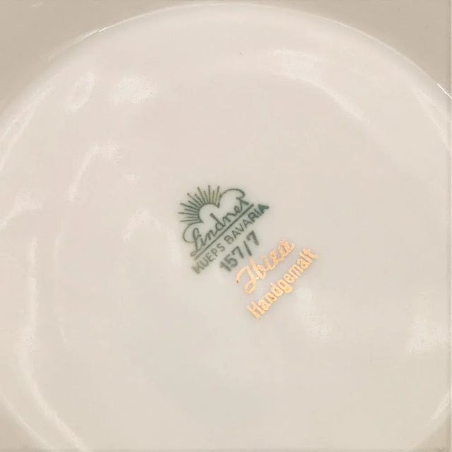 Large Hand-Painted Porcelain Vase from Lindner, 1950s For Sale - Image 6 of 7