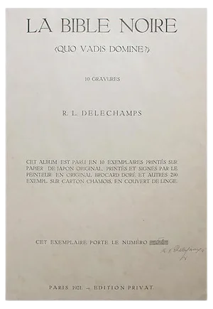 La Bible Noire - Complete Suite of Etchings by R.L. Delechamps - 1921 1921