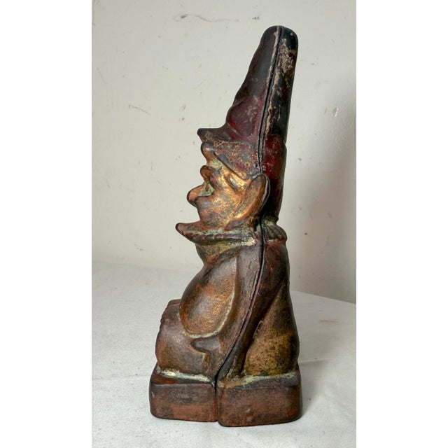 Antique Original Early 1900's Rumpelstiltskin Cast Iron Antique Still Coin Bank For Sale - Image 9 of 12