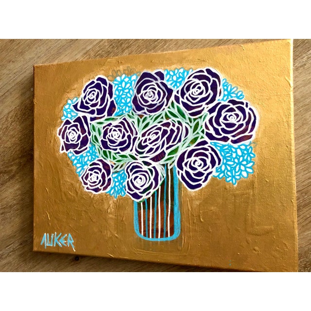 Part of my Rose series. Acrylic on stretched canvas, wired and ready to hang. COA included. A completely unique and...
