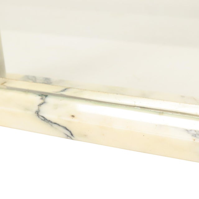1930s Large Art Deco Photo Frame in Marble and Glass with Mirrored Border, 1930s For Sale - Image 5 of 18