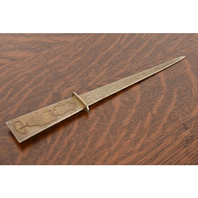 A beautiful Arts & Crafts period bronze letter opener By Silver Crest (the mark of Smith Metal Arts Co.), an offshoot of...