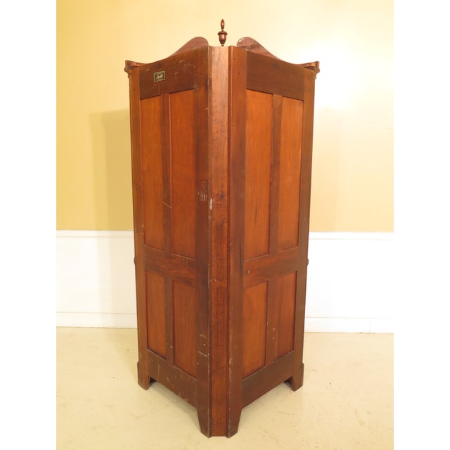 1940s Federal Biggs Mahogany Large Corner Cabinet With Inlay