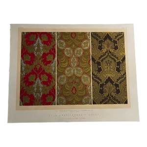 Antique 1862 Chromolithograph Gold Tissues Print