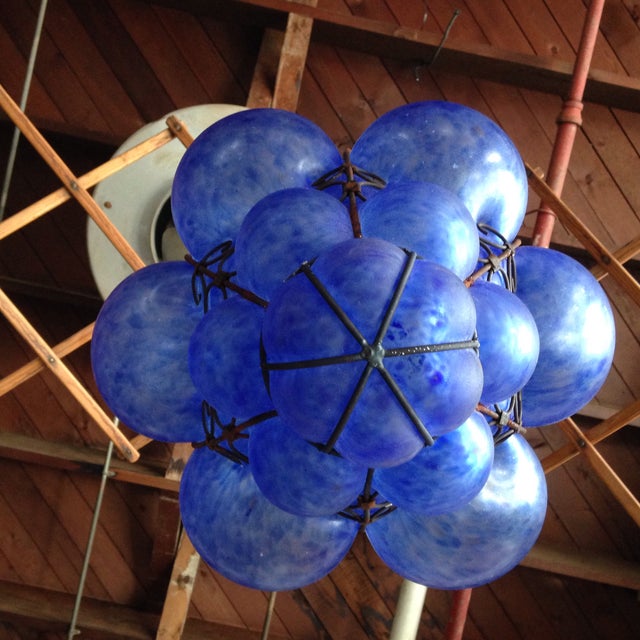 Venetian Glass Chandelier For Sale - Image 5 of 5