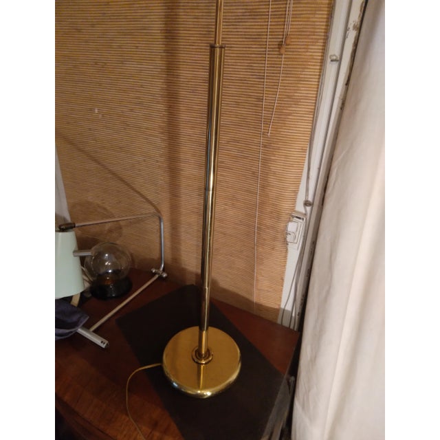 1980's Brass and Lucite Floor Lamp For Sale In San Diego - Image 6 of 9