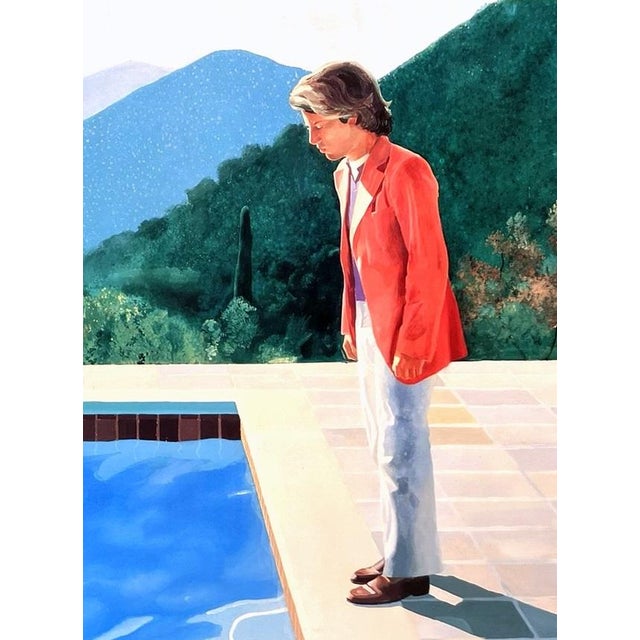 David Hockney David Hockney Portrait of an Artist (Pool With Two Figures) Original 1988 Retrospective the Metropolitan Museum of Art Exhibition Poster For Sale - Image 4 of 13