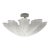 Currey & Co Hadley White Gesso Floral Semi Flush Mount Ceiling Light (Pre-Owned) For Sale