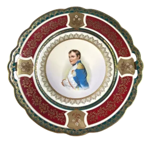 Decorative Plate with Portrait of Napoleon from M.Z., 1890s