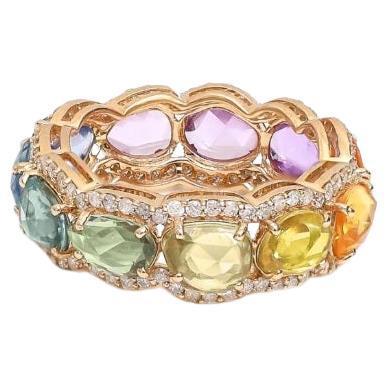 Early 21st Century Natural rainbow sapphire ring in 14k gold For Sale - Image 5 of 18