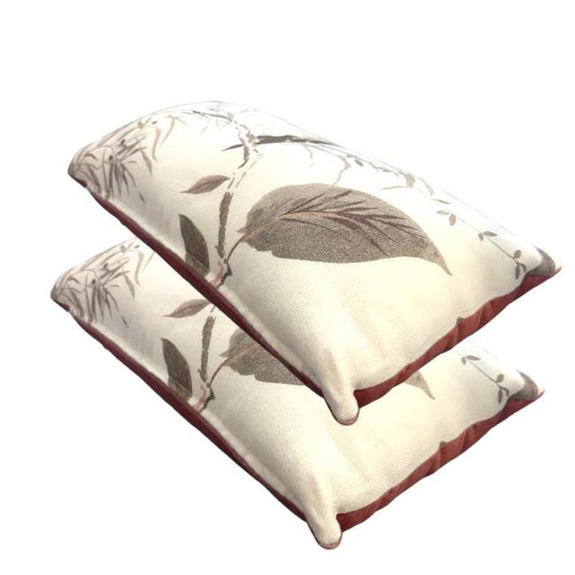2020s Pair of Pink Owl Lumbar Pillows For Sale - Image 5 of 6