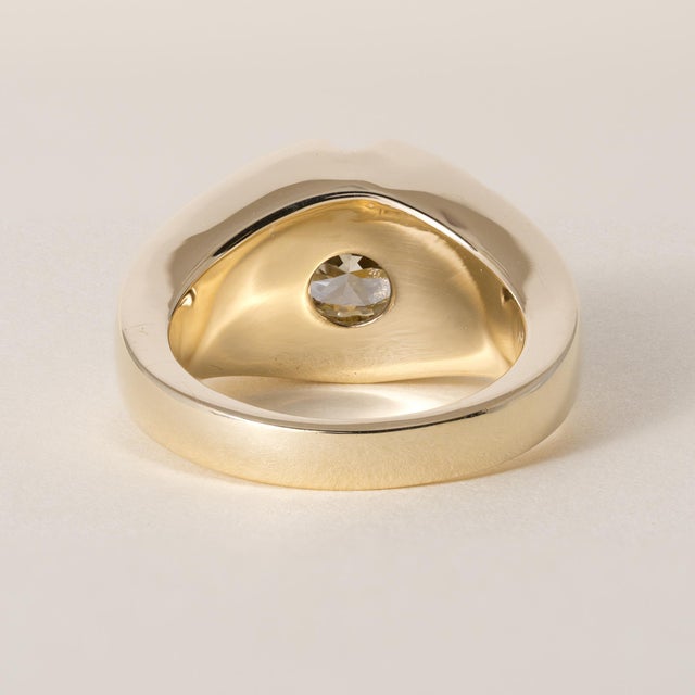 18k Gold 2.70 Carat Diamond Gia U-v Vs1 Sunburst Solitaire Ring, Size 6.25 For Sale - Image 4 of 6