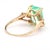 Vintage 3.58 Carat Pastel Green Colombian Emerald 14k Gold Solitaire Scroll Ring, Size 6 For Sale - Image 4 of 7