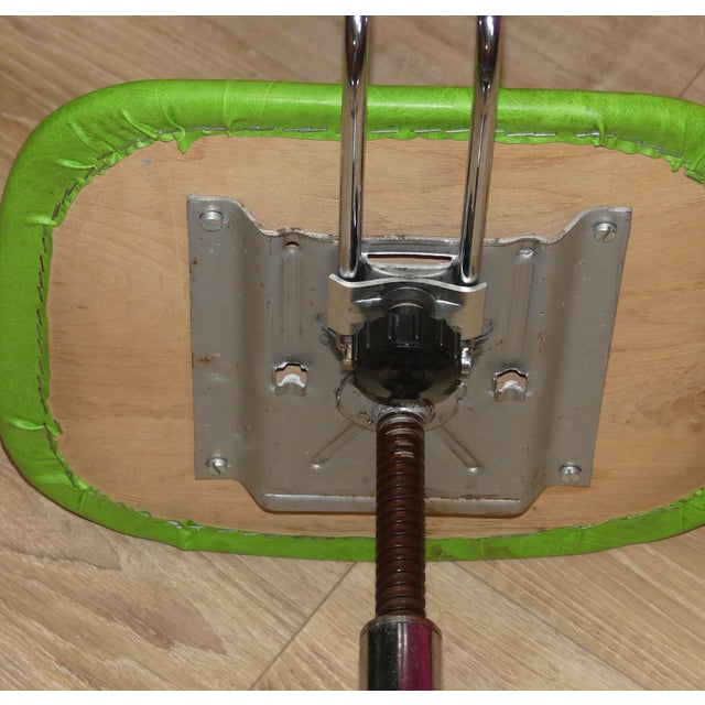 Vintage Swivel Chair in Chrome and Faux Leather, 1960s For Sale - Image 9 of 12