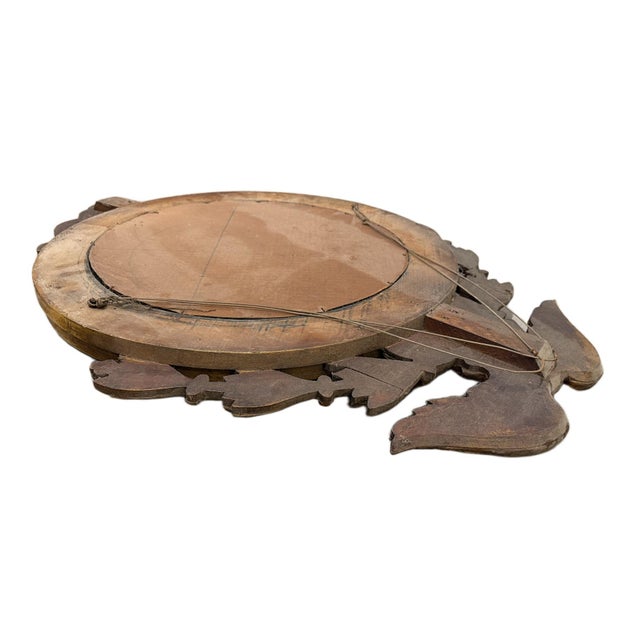 Wood Early 19th Century American Federal Giltwood Convex Bullseye Eagle Mirror For Sale - Image 7 of 8