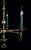 High-quality chandelier made of patinated brass in the renaissance style. The chandelier has been restored: new old-style...