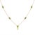 Contemporary Dainty Peridot Layering Necklace | Green Gemstone Floating Charm Chain Necklace | August Birthstone Jewelry For Sale - Image 3 of 3