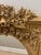 Wood Large Ornate Rococo Revival Gold Floral Wood & Composition Wall Mirror For Sale - Image 7 of 16