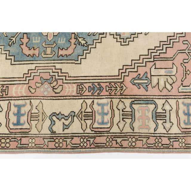 Textile 1960s Oushak Anatolian Handknotted Rug For Sale - Image 7 of 9