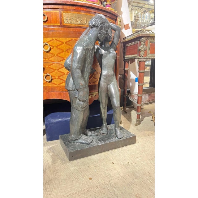 Large Bronze Figurative Sculpture by Firmin Vandewoude (1907-1994) For Sale - Image 10 of 12