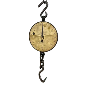 Vintage Brass Salter Spring Balance Scale 20t With 100 Lb Capacity From England - Circa 1940’s