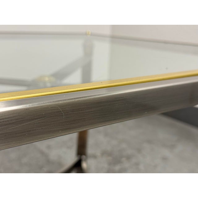 Vintage Hollywood Regency Glass Top Lion Head Accent Tables, Pair For Sale - Image 11 of 12