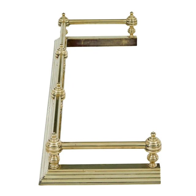 Early 20th Century Brass Fireside Fender For Sale - Image 4 of 6