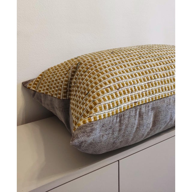 Textural Masterpiece, Warm Earthy Palette & Fancy Yarns – A Set of 2 Decorative Pillow Covers 28” X 20” For Sale - Image 9 of 16