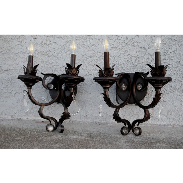 Acanthus Leaf Exterior 3-Arm Sconces - a Pair For Sale - Image 13 of 13