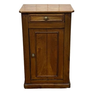 Early 20th Century Chestnut Bedside Table, 1890s For Sale