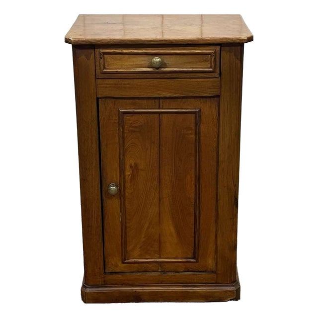 Early 20th Century Chestnut Bedside Table, 1890s For Sale