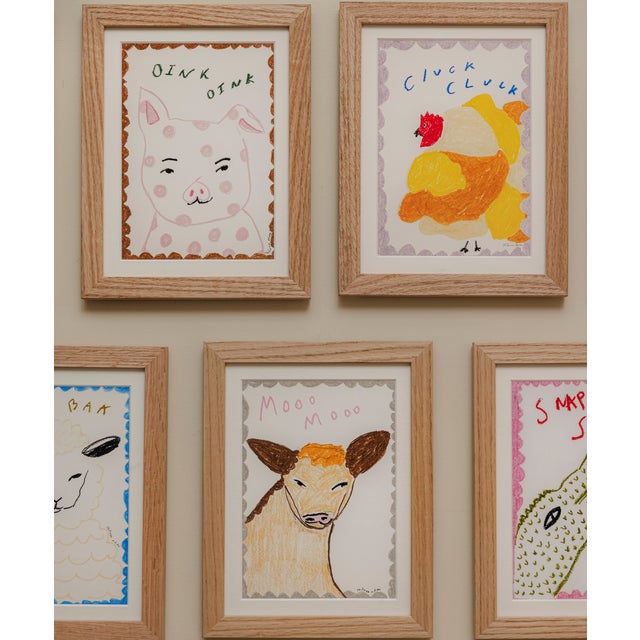 Illustration Baby Animals by Tatiana Alida - Set of 9 A4 Prints For Sale - Image 3 of 3