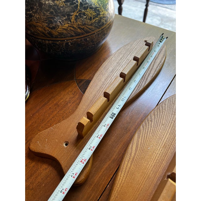 Pair of Wooden Fish Wall Hanging Hangers For Sale - Image 4 of 10